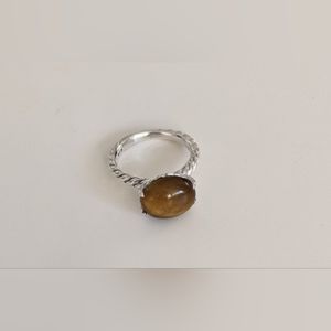 💯Auth DAVID YURMAN Cable Classic Ring With Tiger Eye sz 6